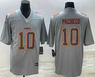 Mens Kansas City Chiefs #10 Isiah Pacheco Gray Atmosphere Fashion Stitched Jersey->kansas city chiefs->NFL Jersey